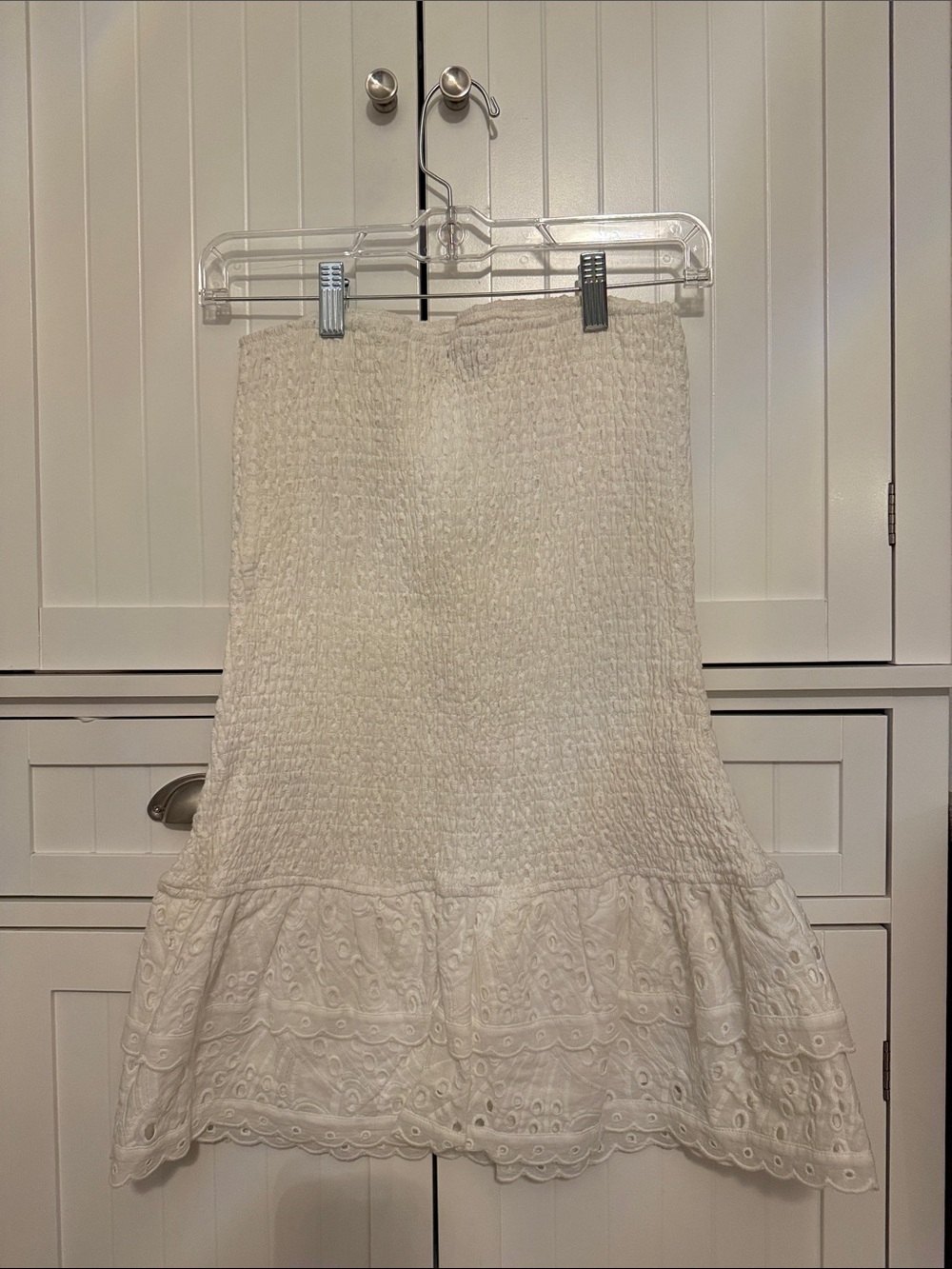 Edikted Strapless White Ruffle Dress - Picture 4 of 6